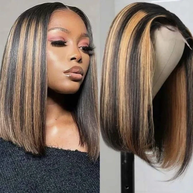 BOB  4x4  lace wig highlight